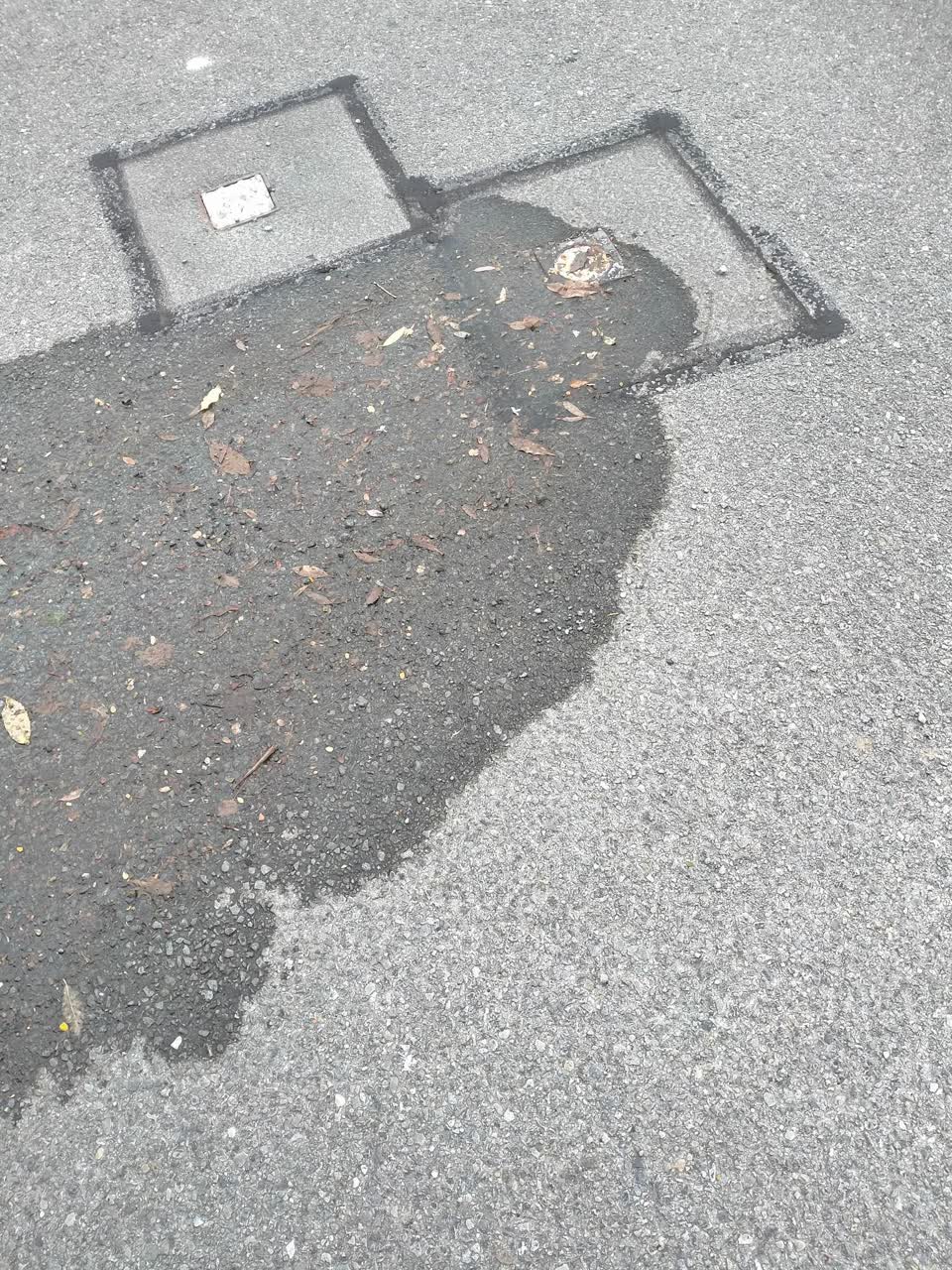 The photograph attached to this water leak report
