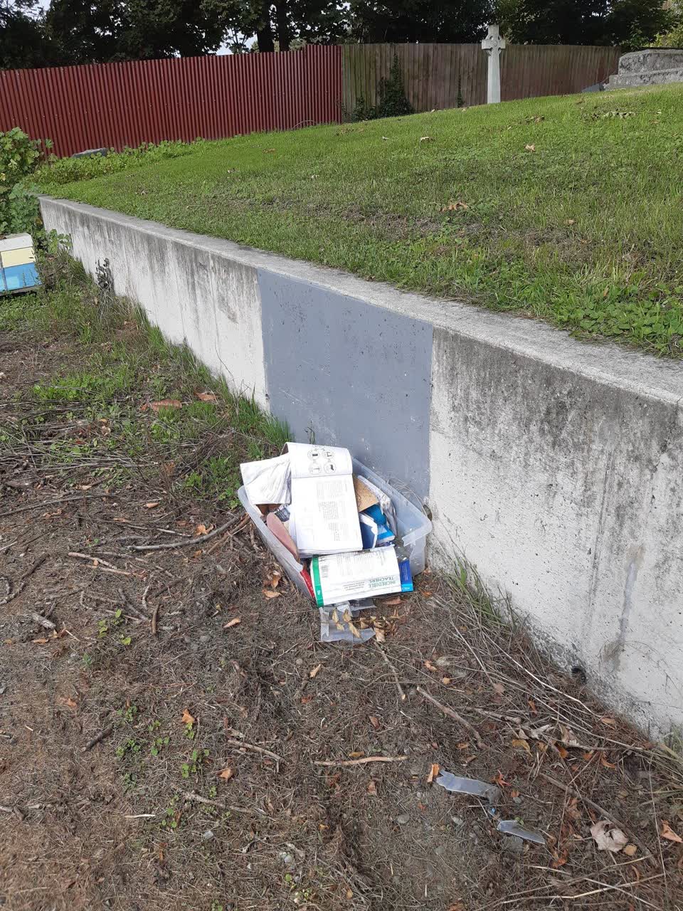 The photograph attached to this rubbish/recycling report