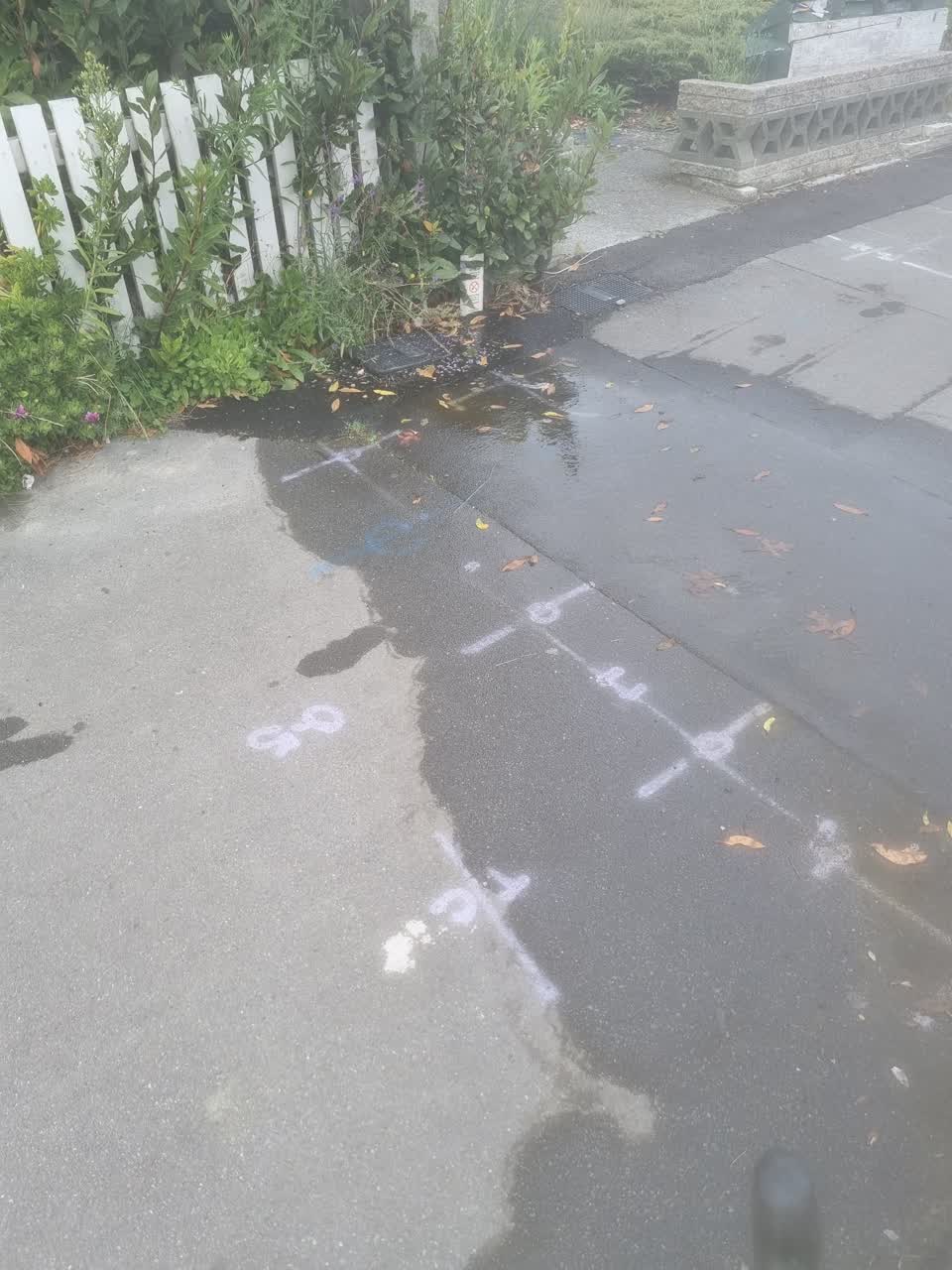 The photograph attached to this water leak report