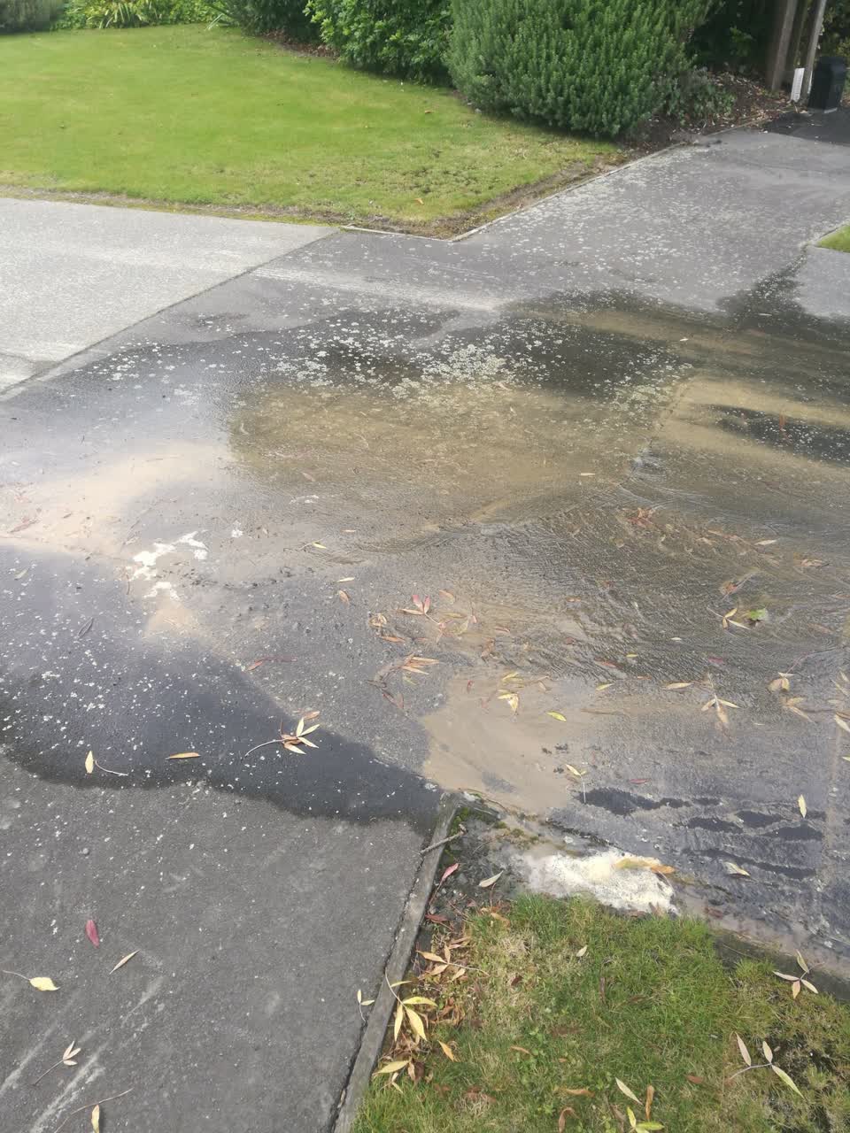 The photograph attached to this water leak report