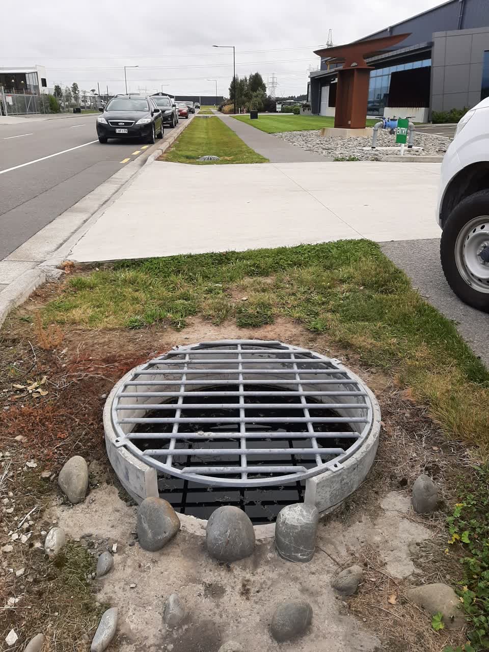 The photograph attached to this wastewater/stormwater report