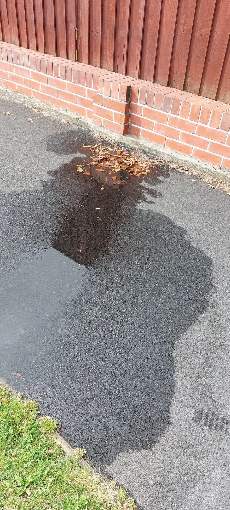 The photograph attached to this water leak report