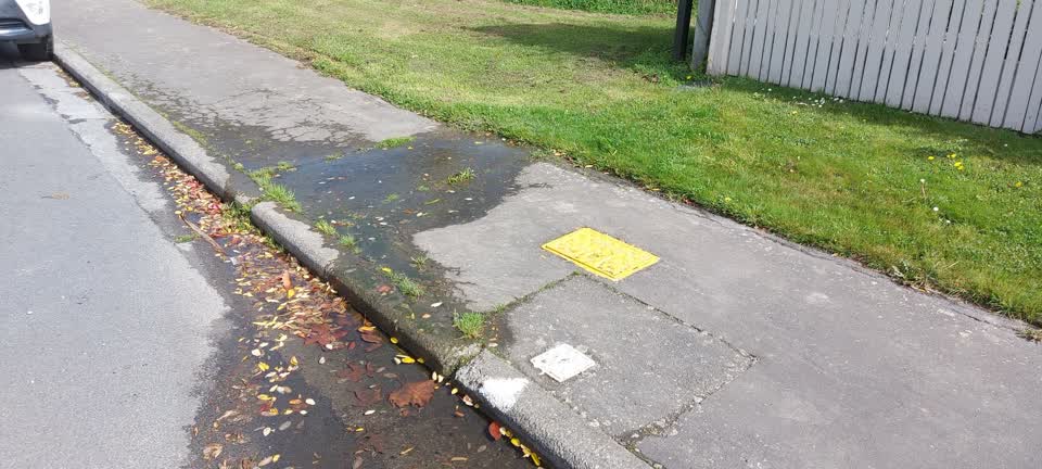 The photograph attached to this water leak report