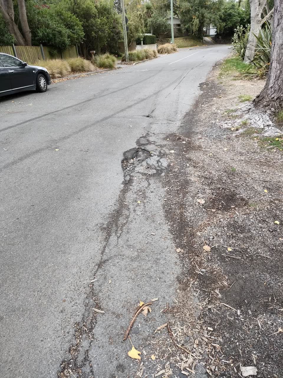 The photograph attached to this roading/streets report