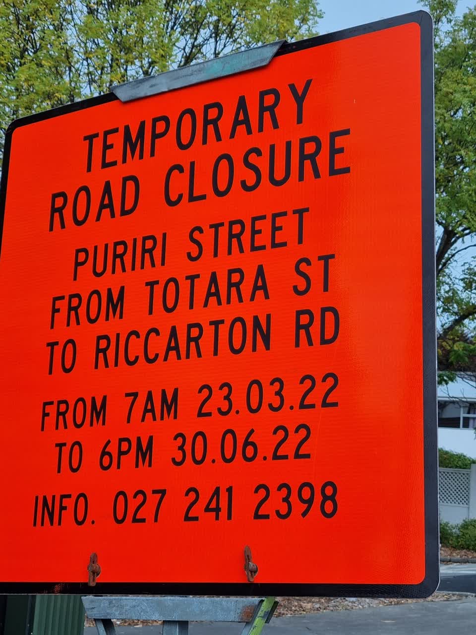 The photograph attached to this roading/streets report