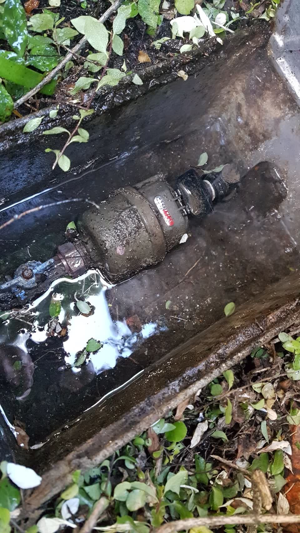 The photograph attached to this water leak report