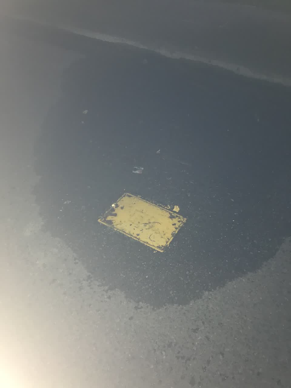 The photograph attached to this water leak report
