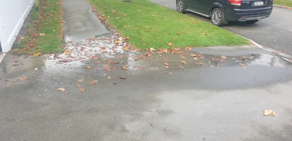 The photograph attached to this water leak report
