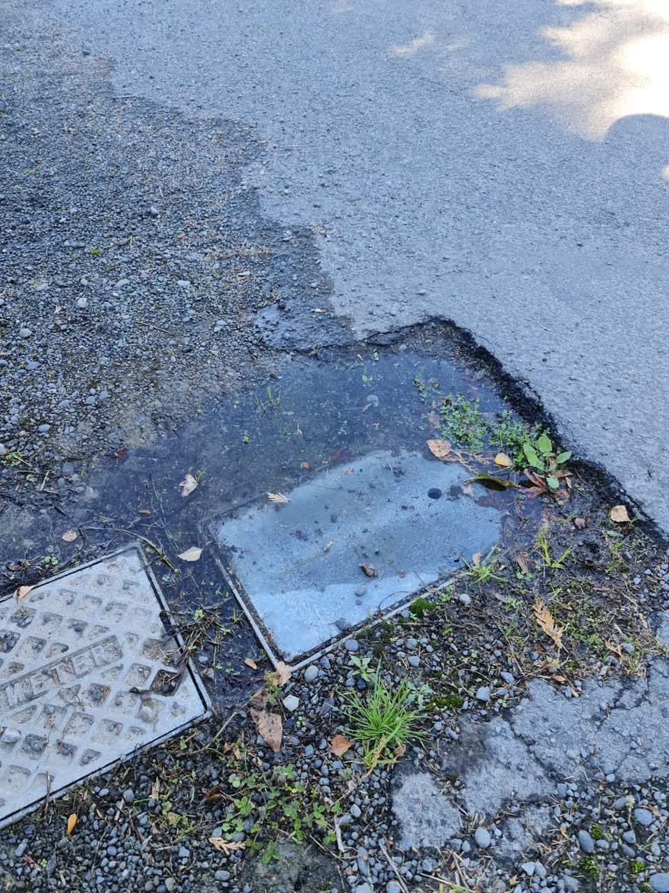 The photograph attached to this water leak report