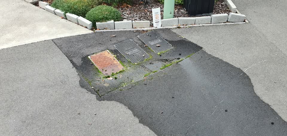 The photograph attached to this water leak report