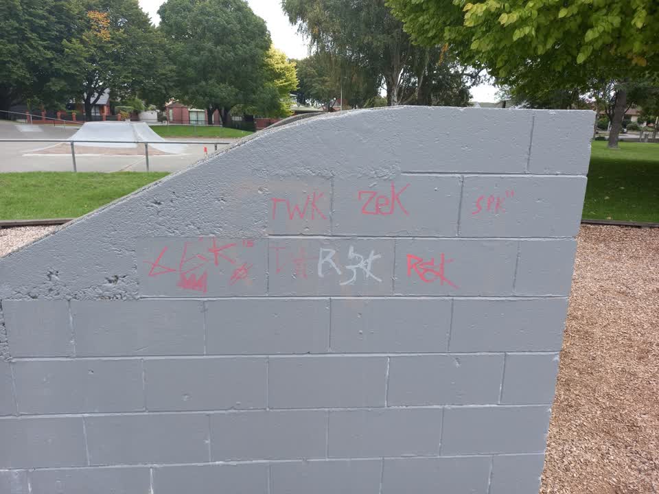 The photograph attached to this graffiti report