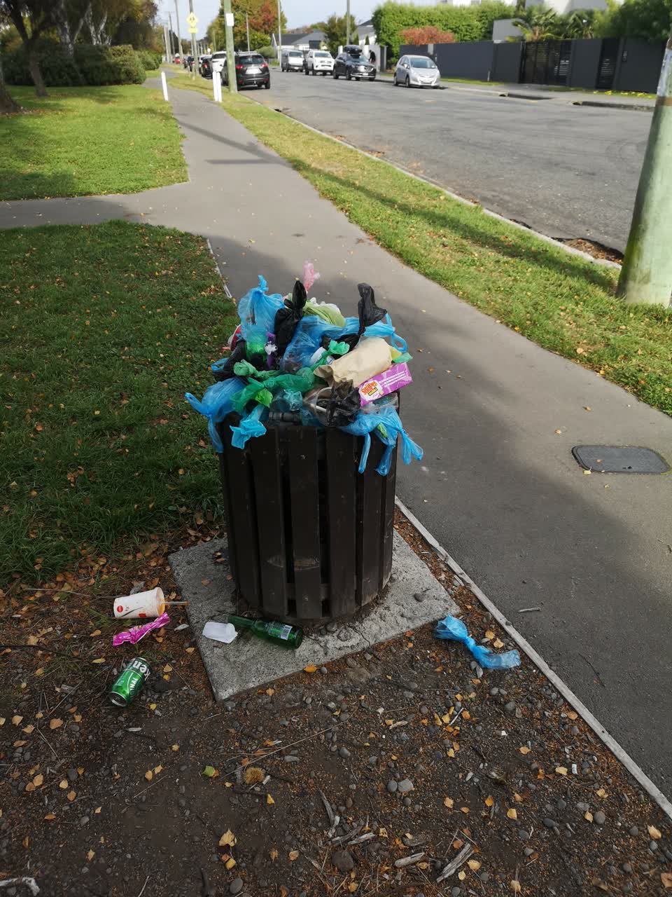 The photograph attached to this rubbish/recycling report
