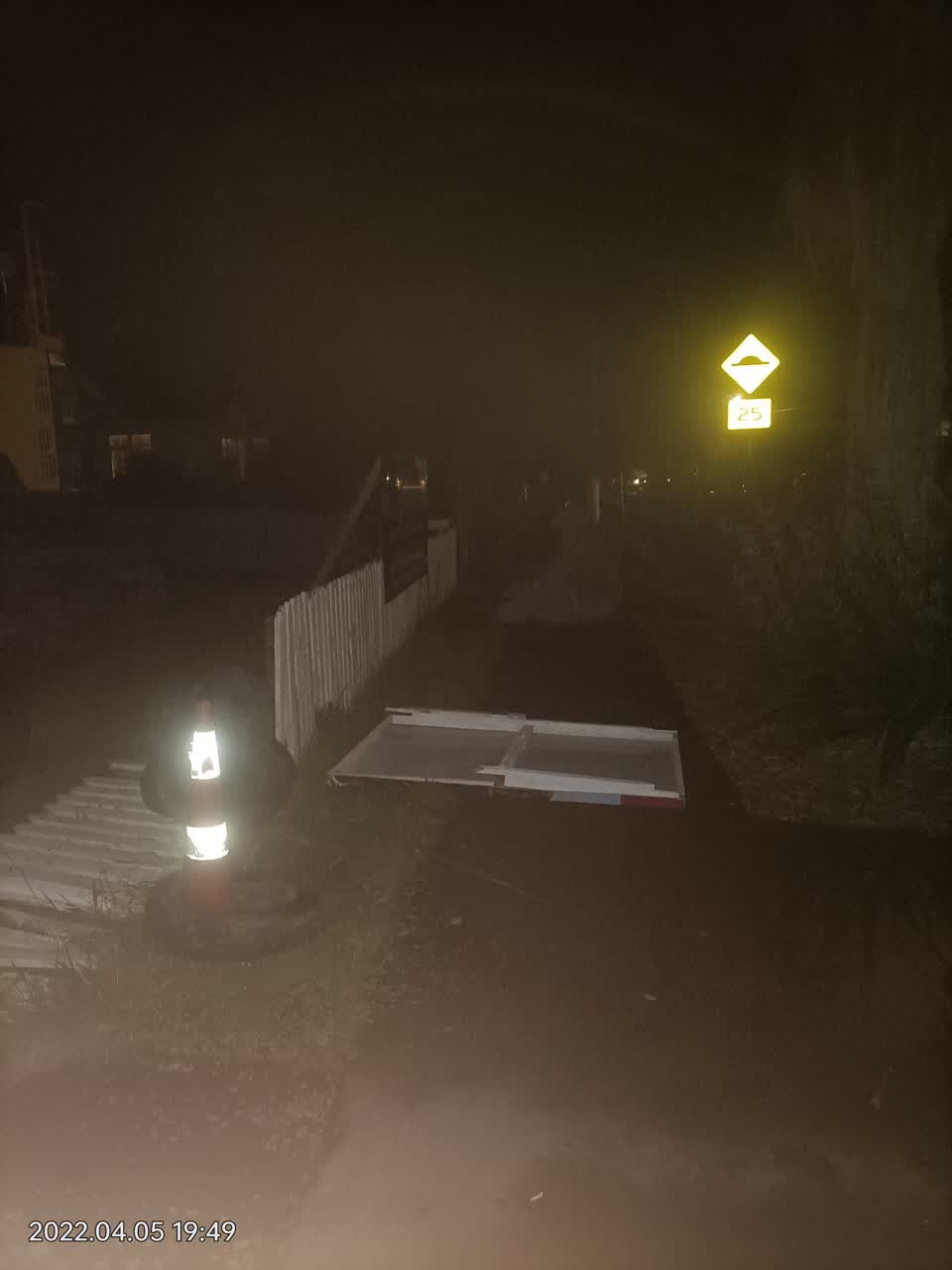 The photograph attached to this roading/streets report