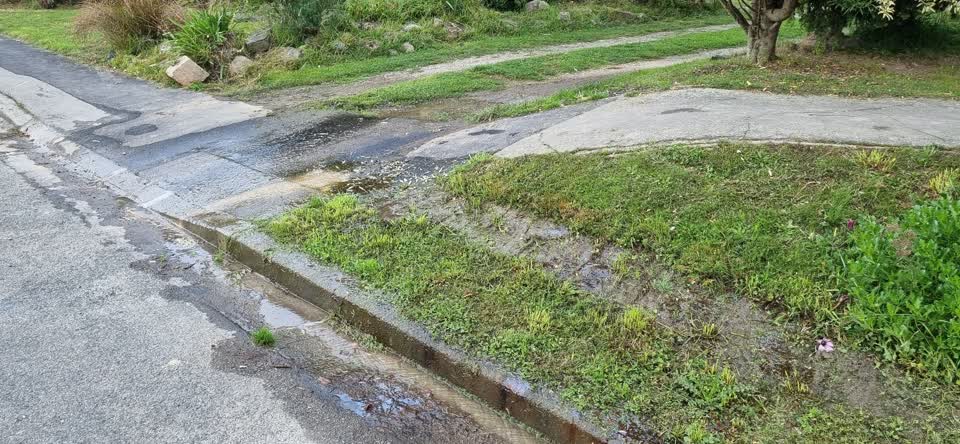 The photograph attached to this water leak report