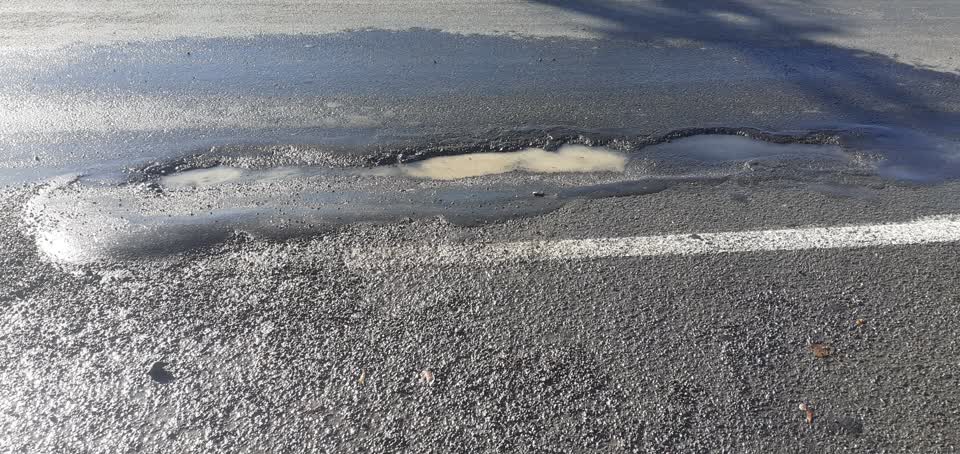 The photograph attached to this water leak report