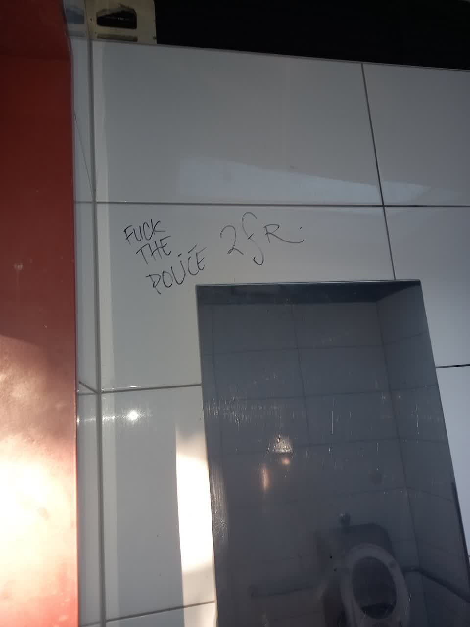 The photograph attached to this graffiti report