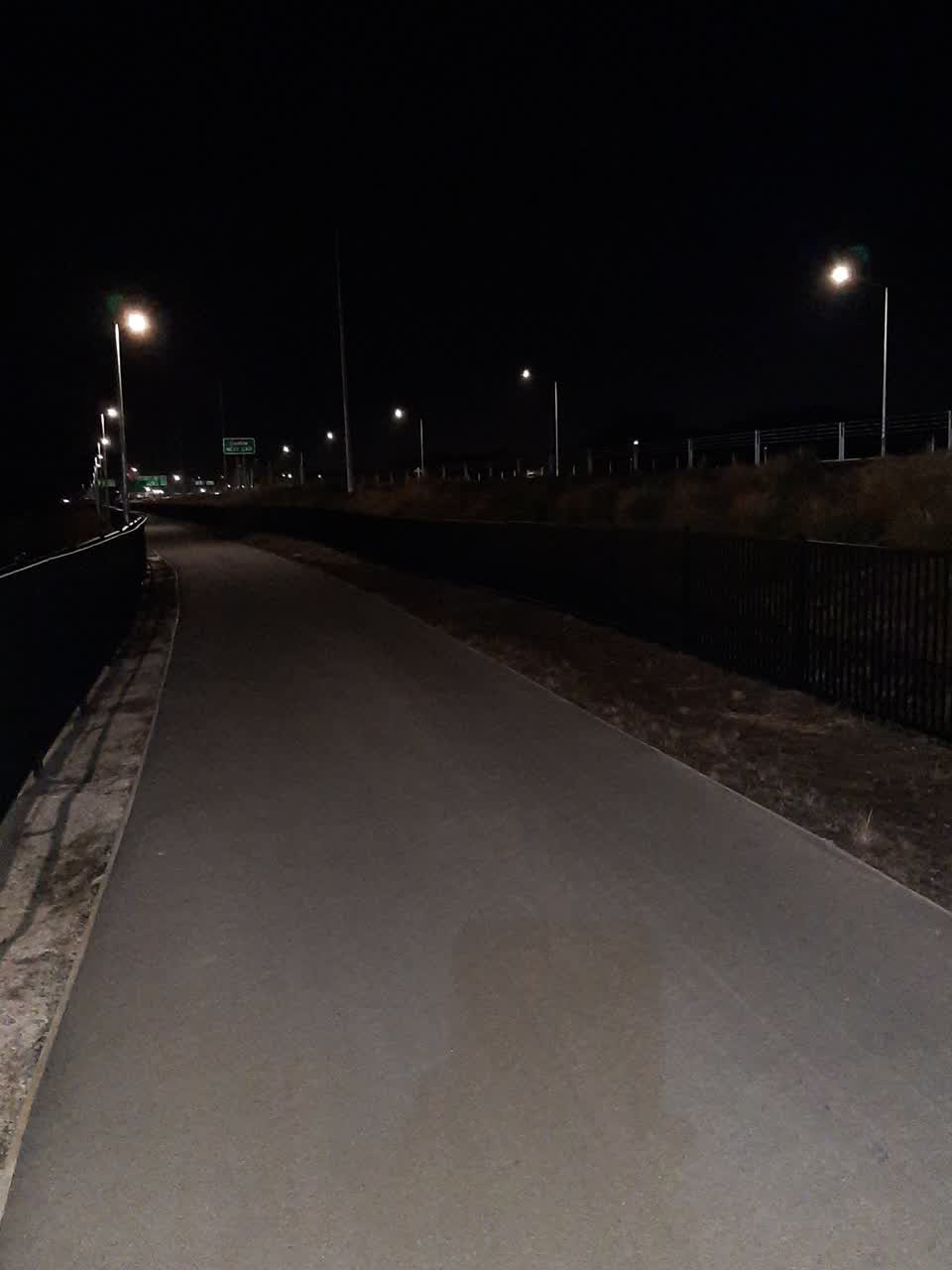 The photograph attached to this street light outage report