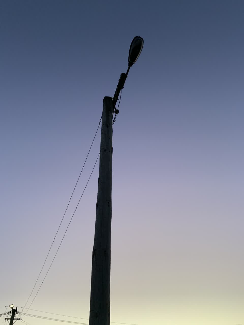 The photograph attached to this street light outage report