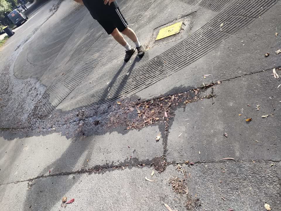 The photograph attached to this water leak report