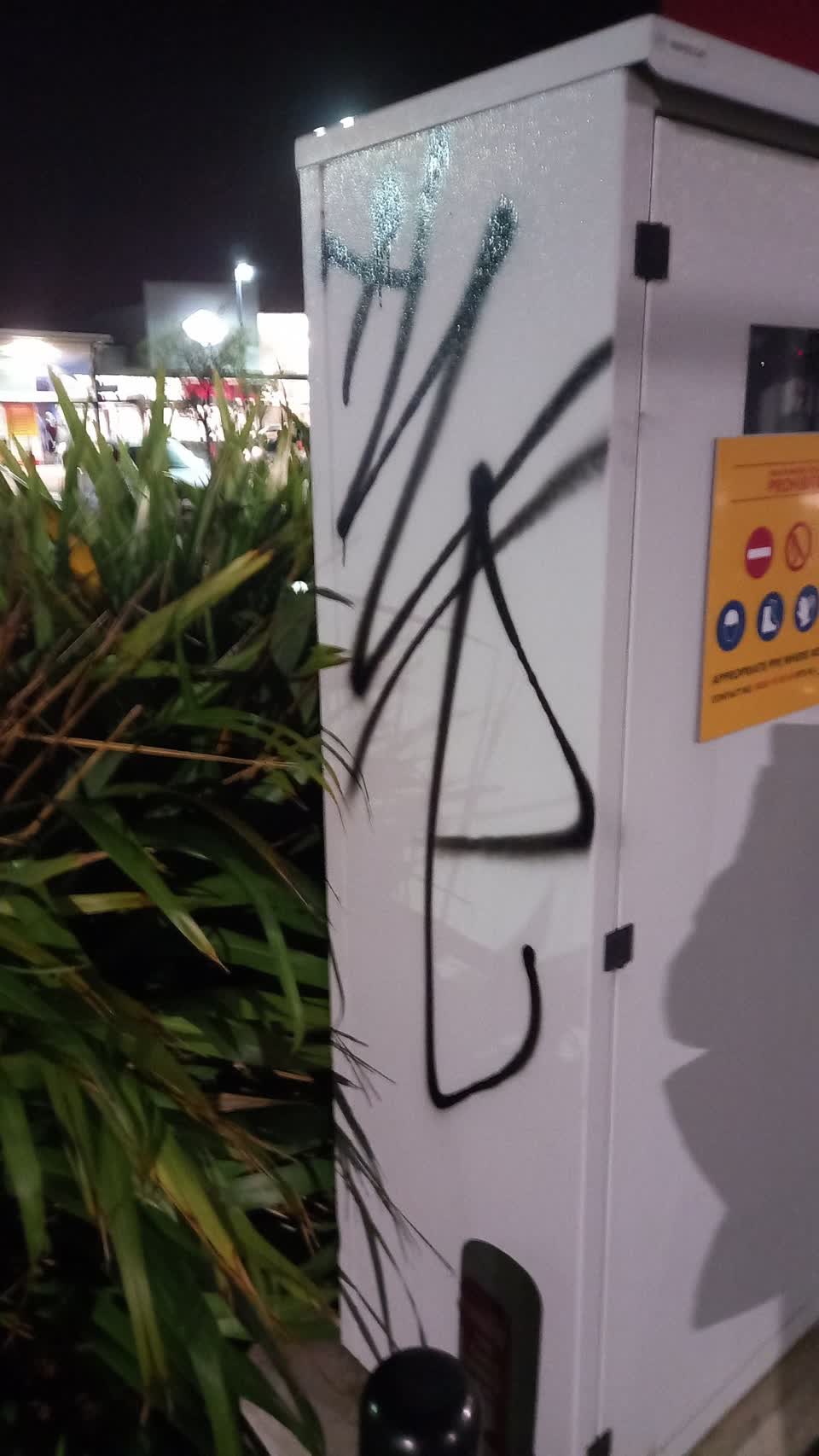The photograph attached to this graffiti report