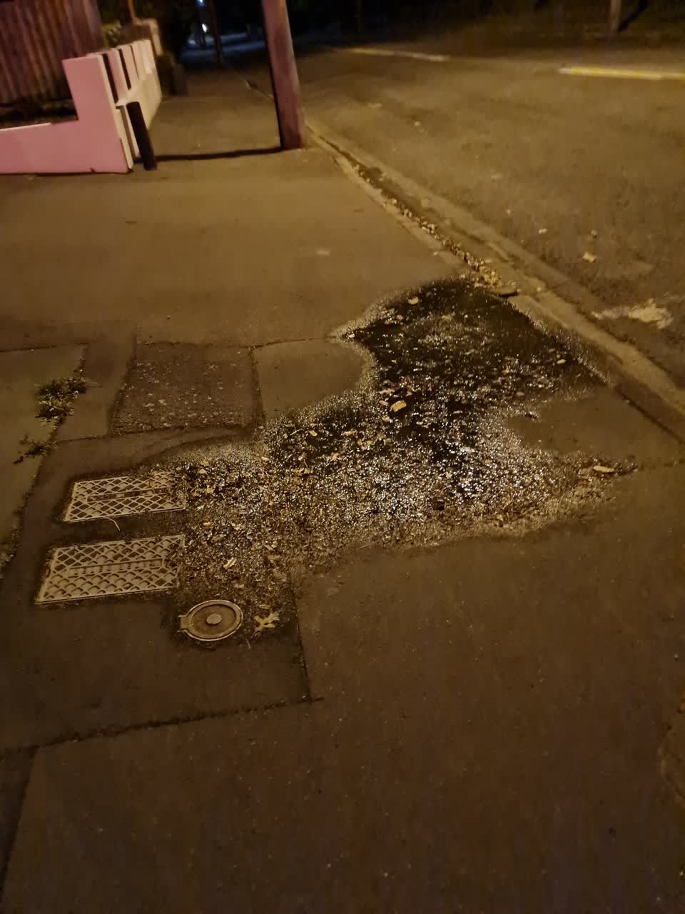 The photograph attached to this water leak report