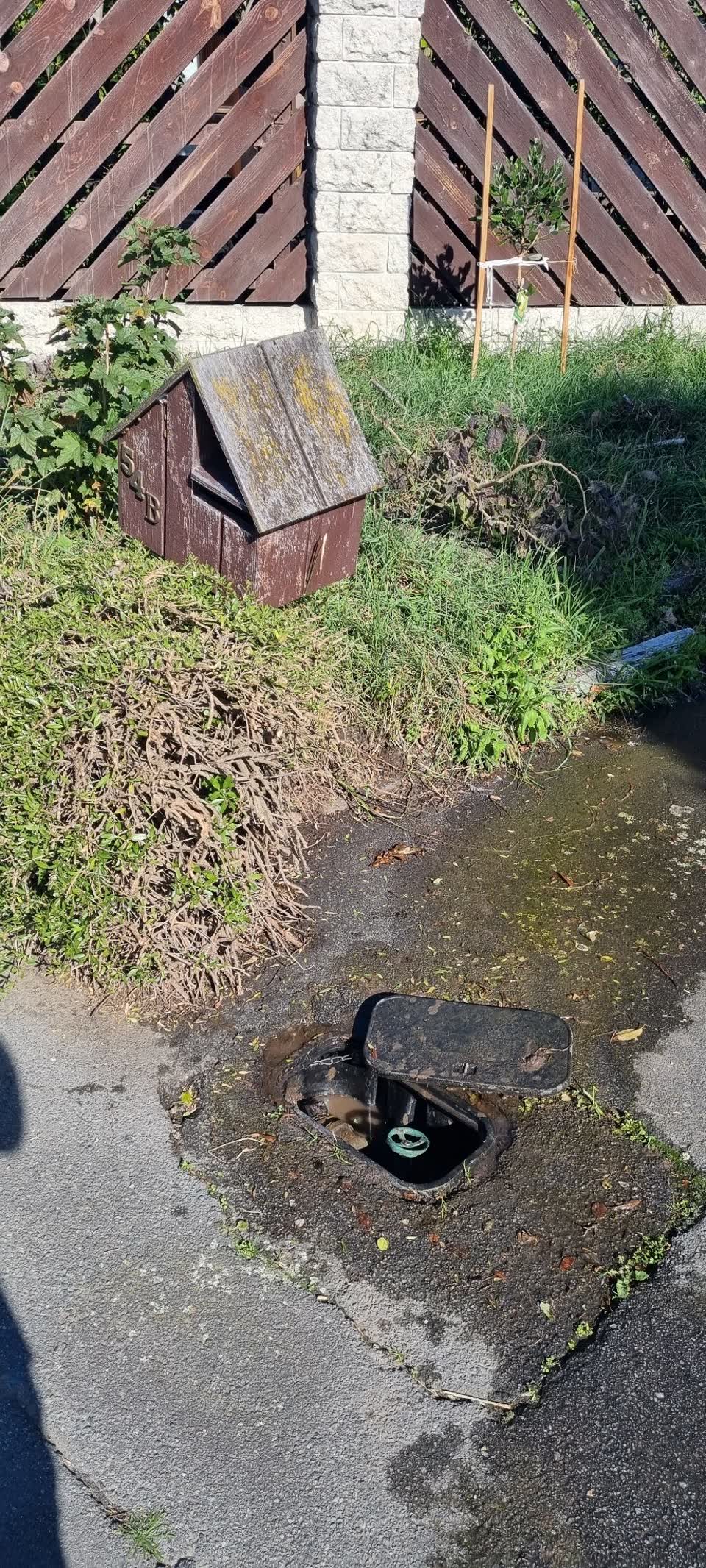 The photograph attached to this water leak report