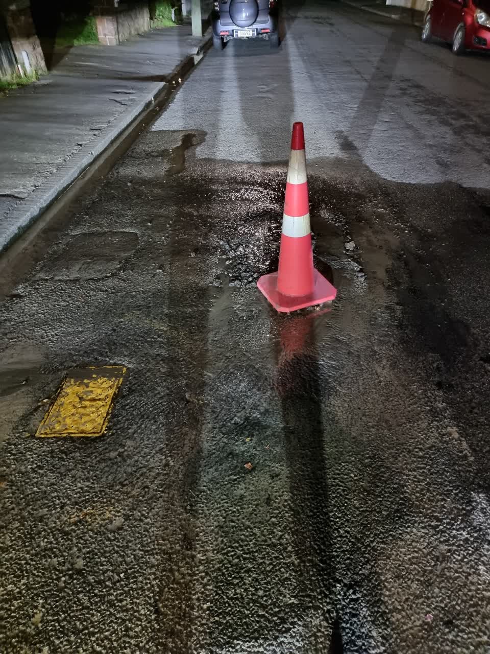 The photograph attached to this water leak report