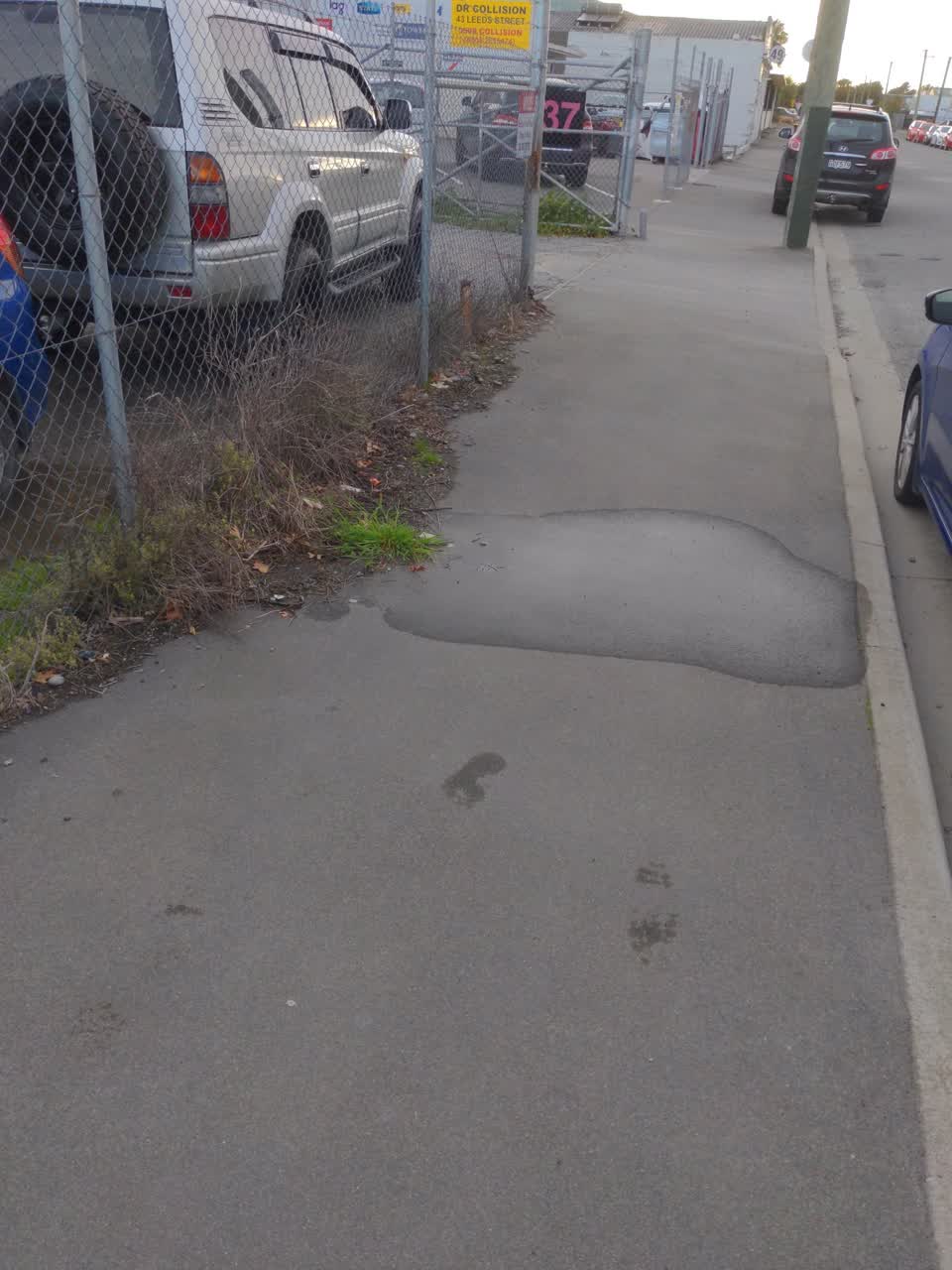 The photograph attached to this water leak report