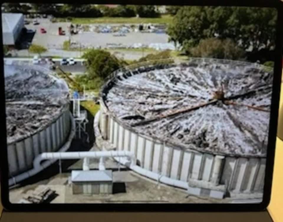 The photograph attached to this sewer odour report
