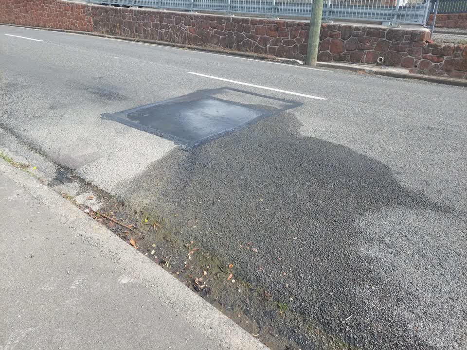The photograph attached to this water leak report