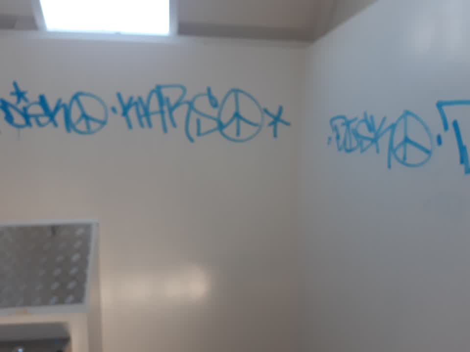 The photograph attached to this graffiti report