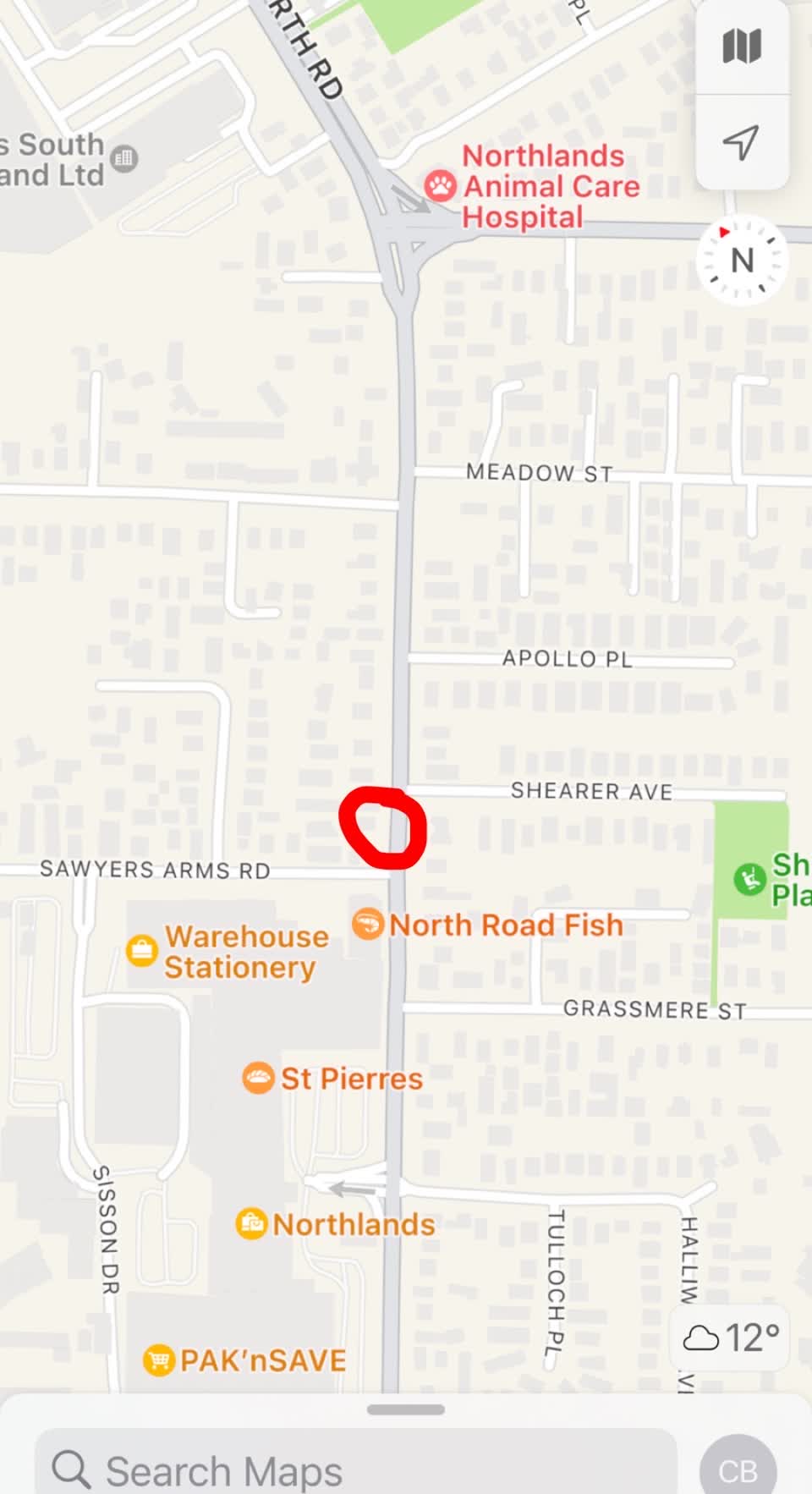 The photograph attached to this roading/streets report