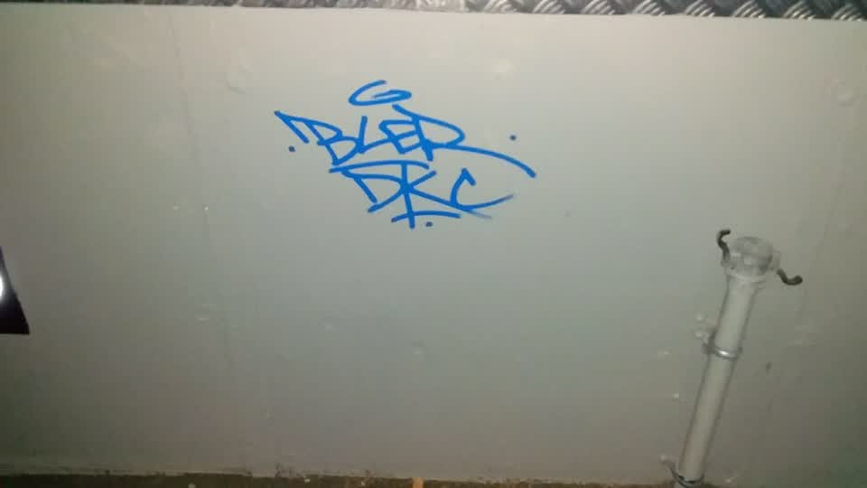 The photograph attached to this graffiti report