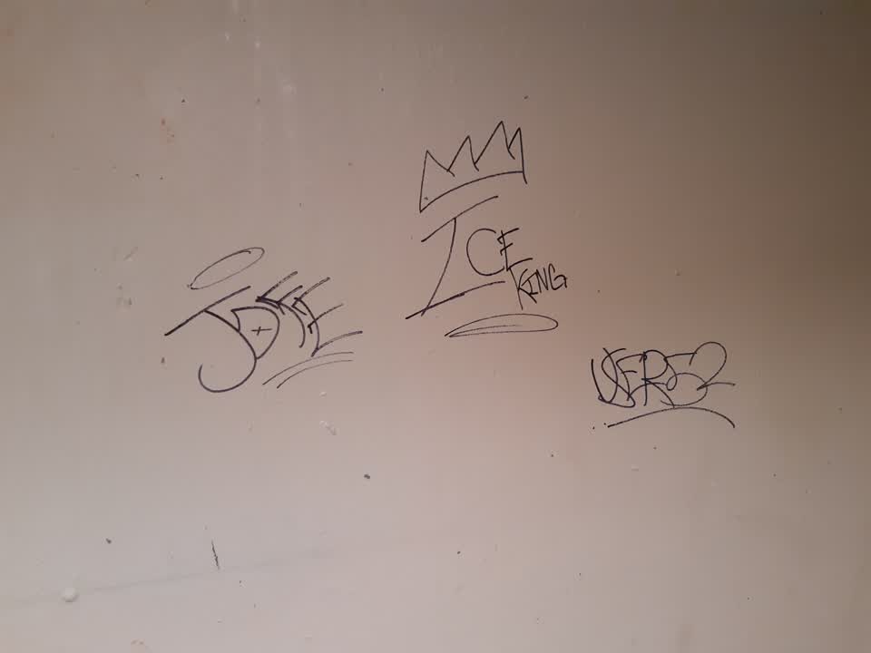 The photograph attached to this graffiti report