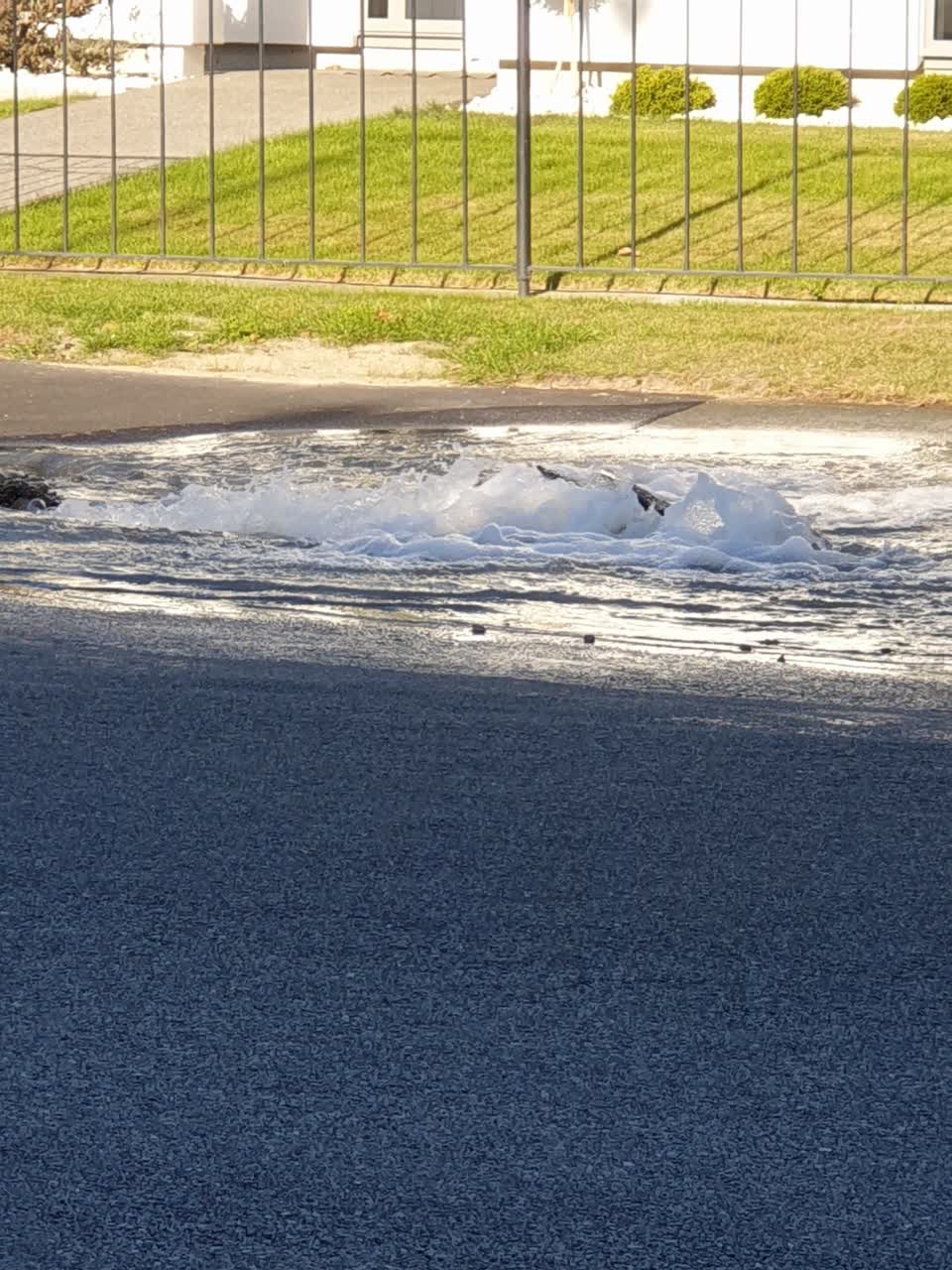 The photograph attached to this water leak report