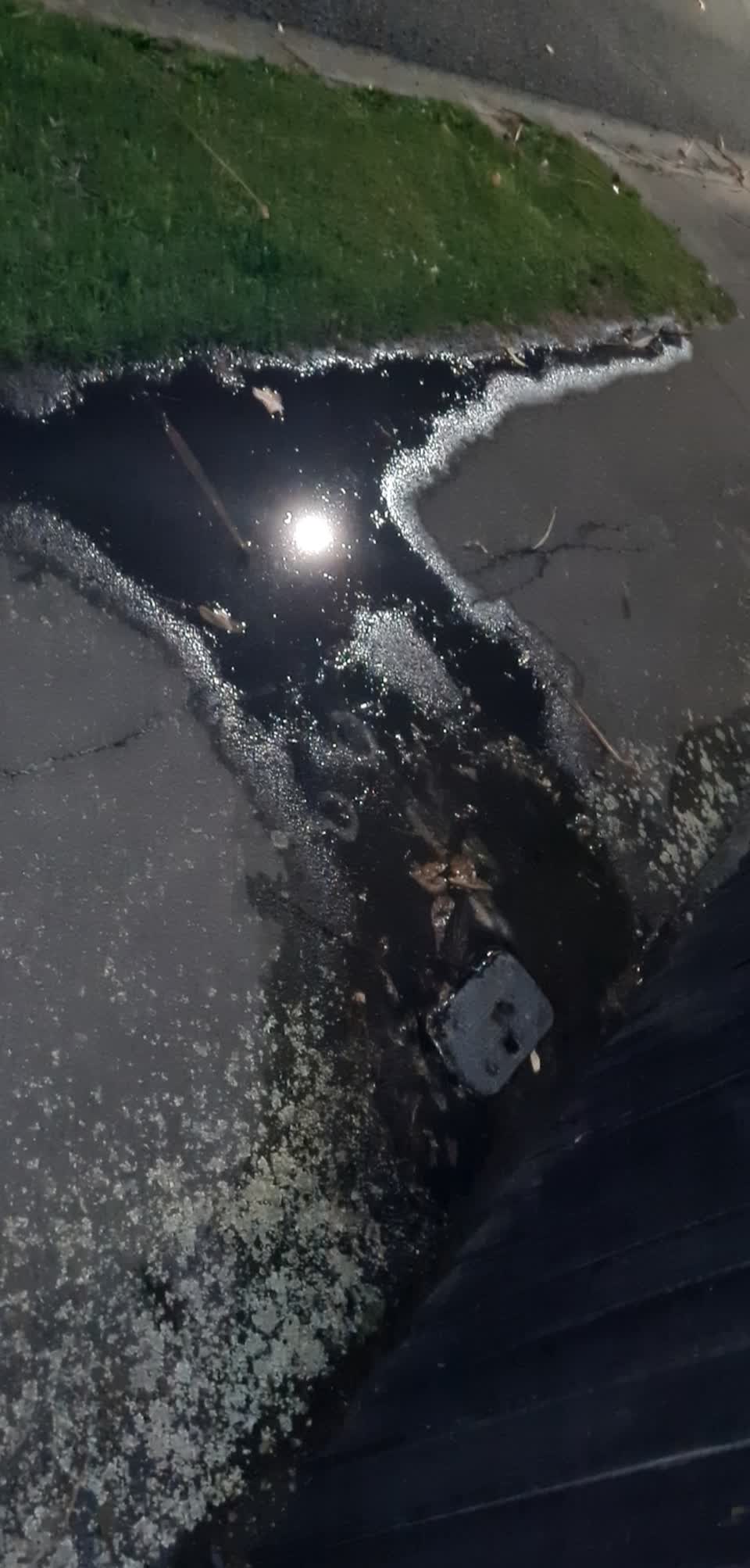 The photograph attached to this water leak report