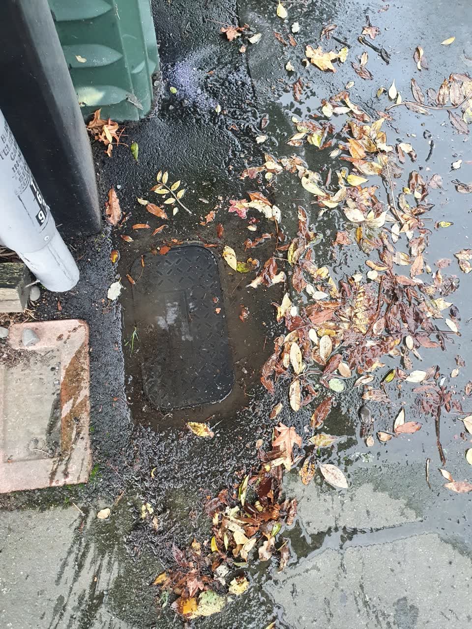 The photograph attached to this water leak report
