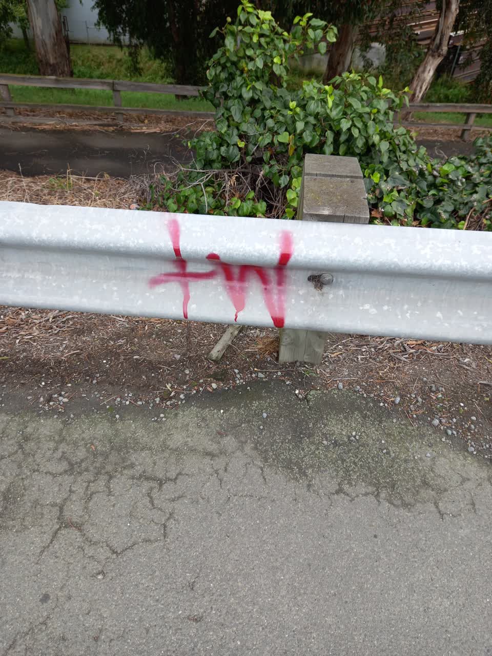 The photograph attached to this graffiti report