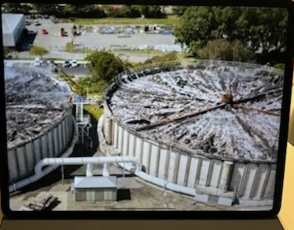 The photograph attached to this sewer odour report