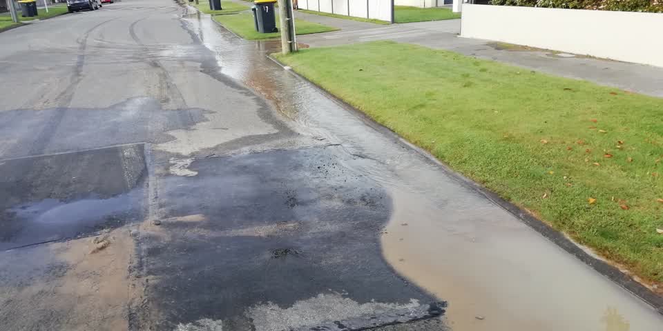 The photograph attached to this water leak report