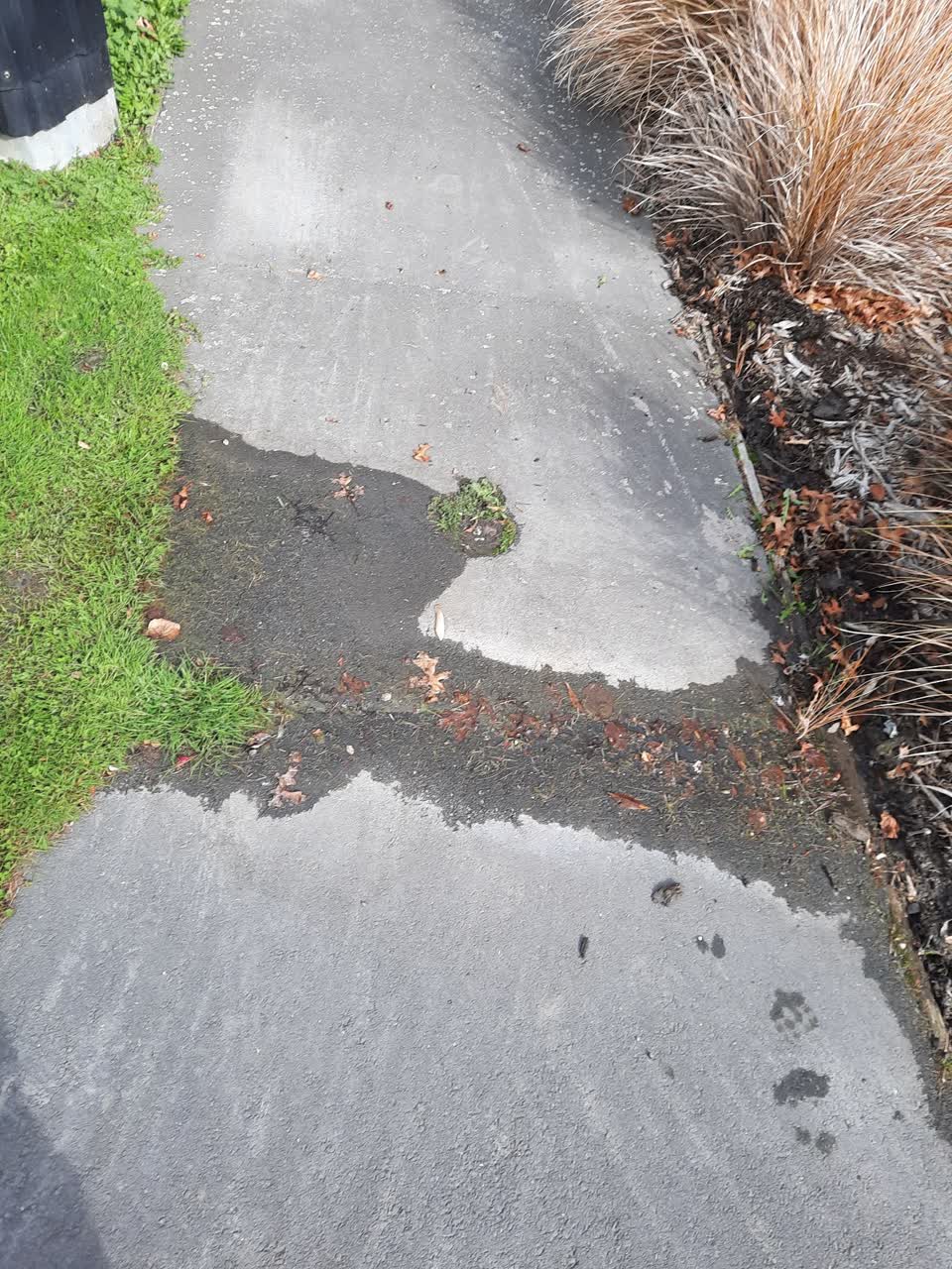 The photograph attached to this water leak report
