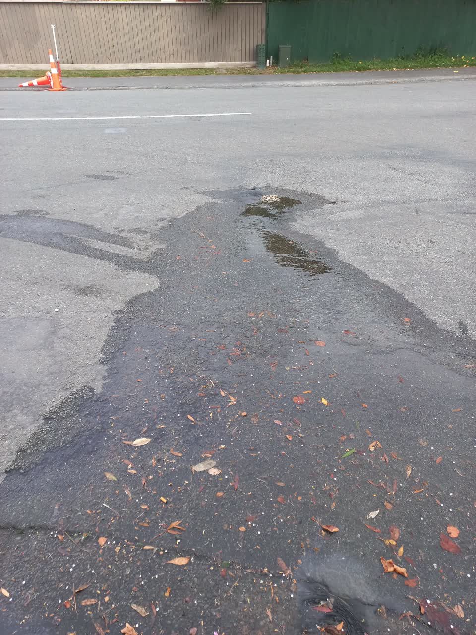The photograph attached to this water leak report