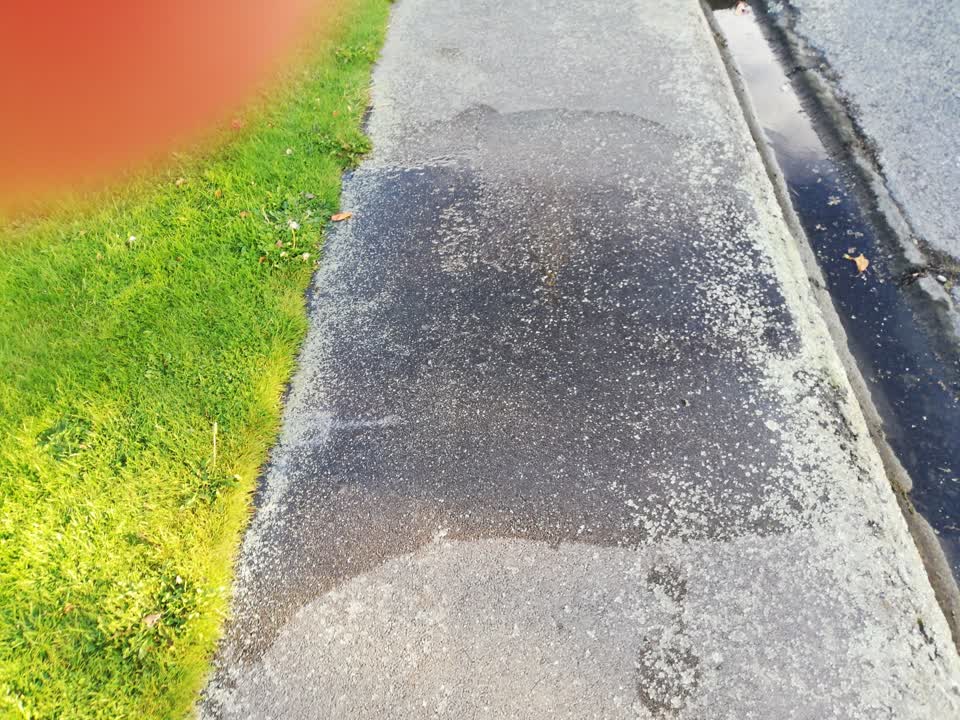 The photograph attached to this water leak report