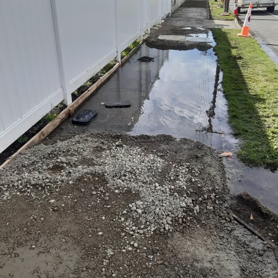 The photograph attached to this water leak report