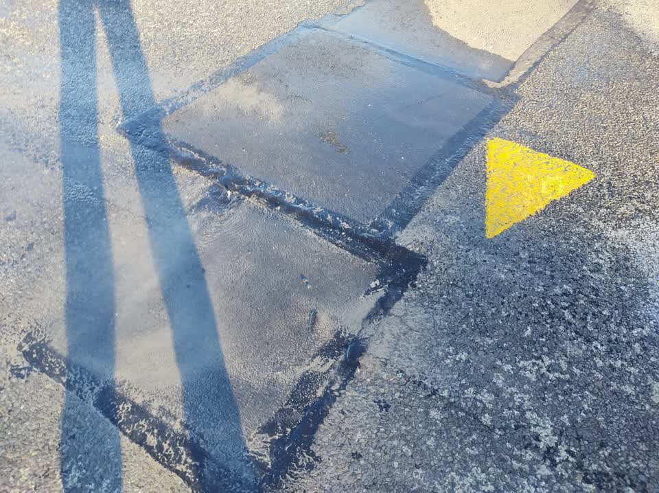 The photograph attached to this water leak report