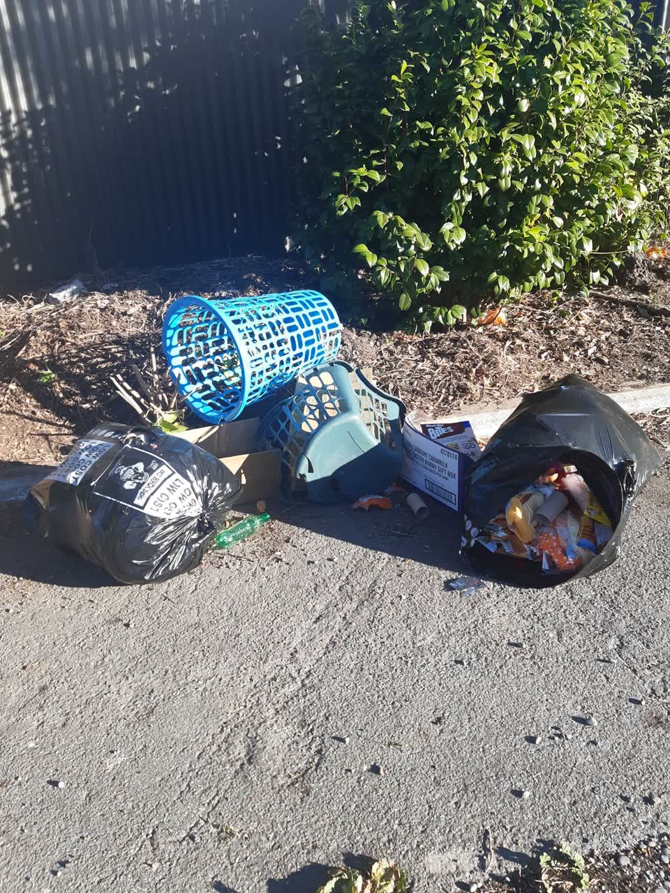 The photograph attached to this rubbish/recycling report