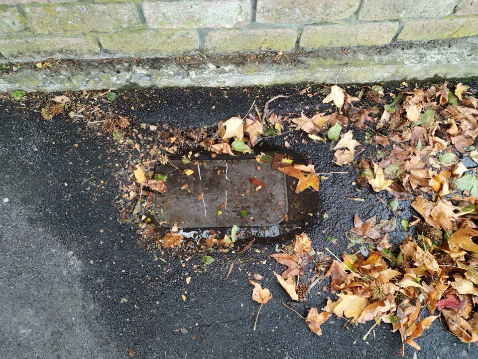 The photograph attached to this water leak report