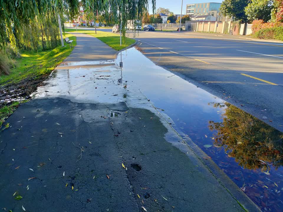 The photograph attached to this water leak report