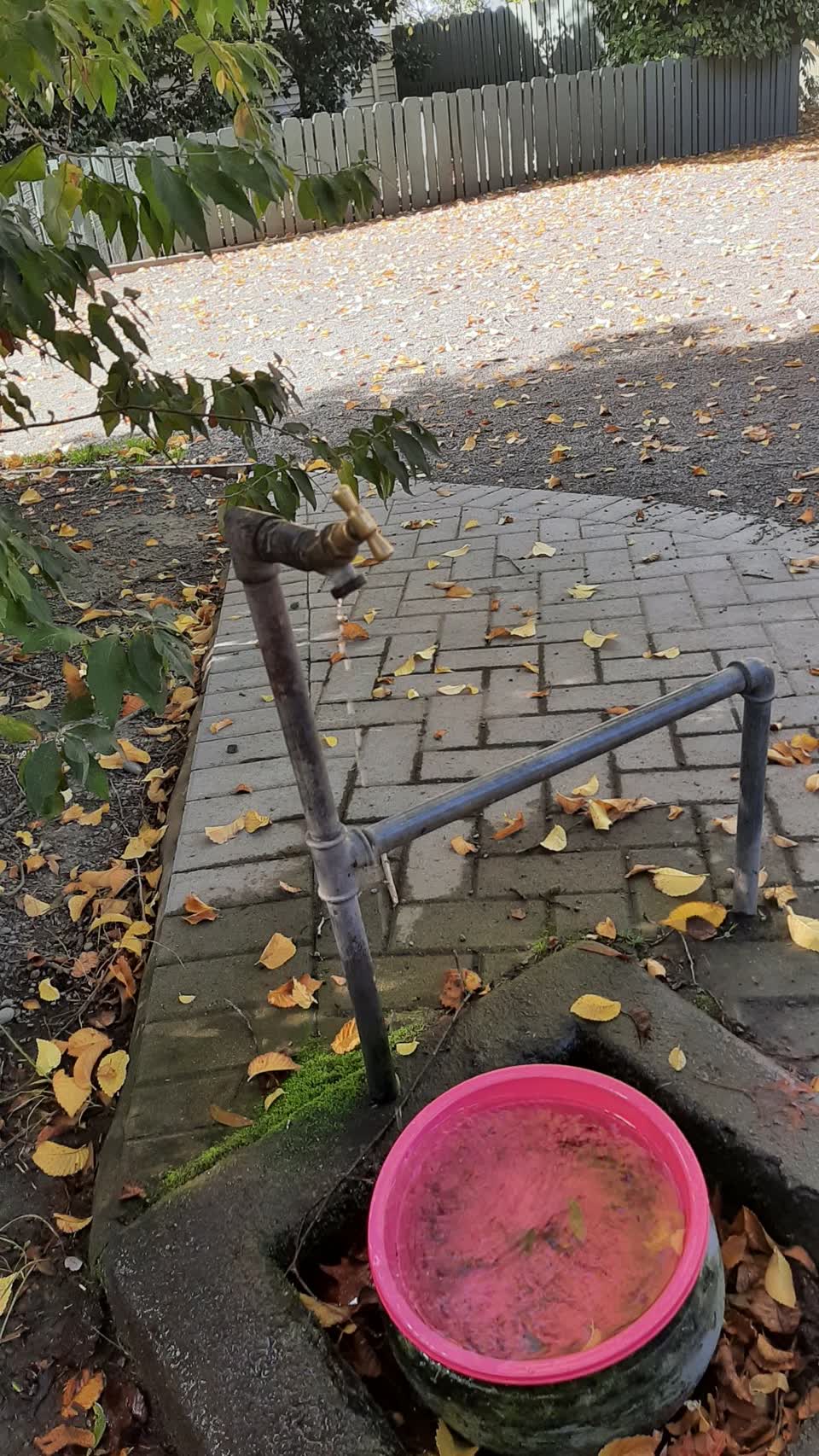 The photograph attached to this water leak report