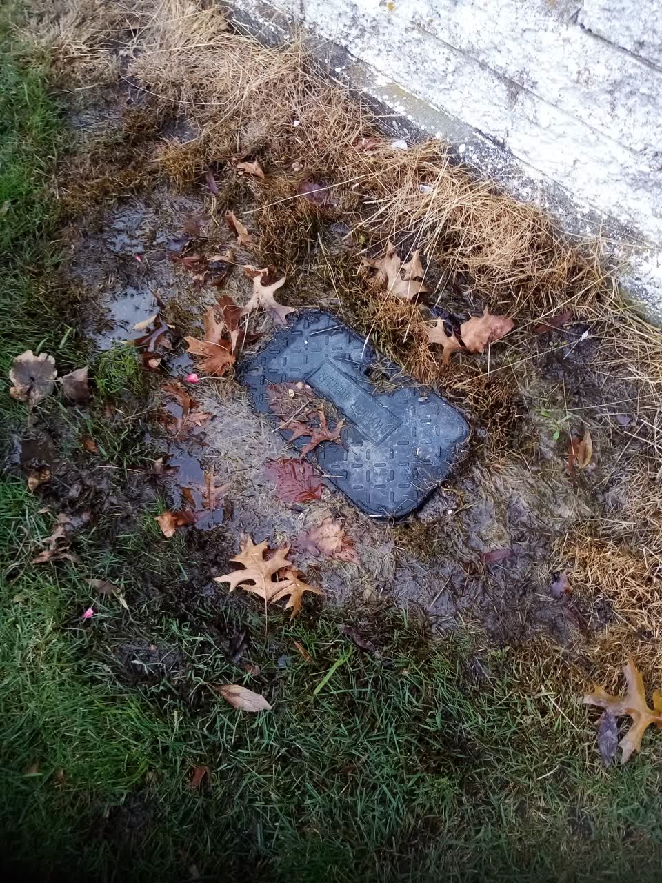 The photograph attached to this water leak report